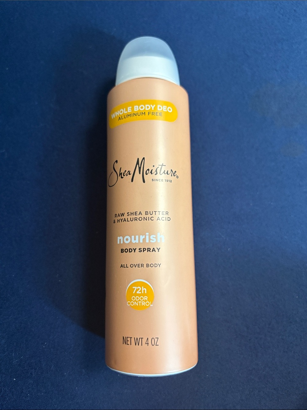 Shea Moisture Nourish Body Spray - Peach/Beige with White Cap
